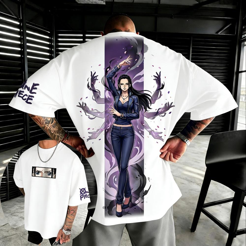 Summer Harajuku Anime Printed Y2K Hip Hop Short Sleeve Top 2XS