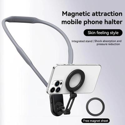 Luxury Neck Mount Magnetic Phone Clip 360° Rotation POV Phone Hold For iPhone 16 15 Pro Max 16e Samsung Huawei Xiaomi Phone Accessories