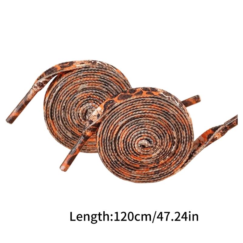 Leopard Prints Shoe Laces Polyester Shoe Laces 120cm Long Flat Shoelaces for Adults Kids Trainers Sneakers Running Shoes