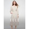 ELLE French Style V-Neck Shirtdress