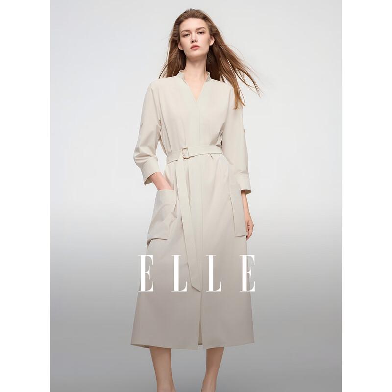 ELLE French Style V-Neck Shirtdress