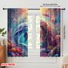 2pcs,2D Plane Printing Curtains Mermaids Ocean Dance Polyester (without Rod) All Seasons for Living Room & Kitchen Decor
