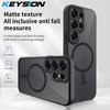 KEYSION Magnetische Handyhülle für Samsung S22 S23 S24 S25 Ultra 5G Matte Durchscheinende Stoßfeste Hülle für Galaxy S25 + S24 S23 FE
