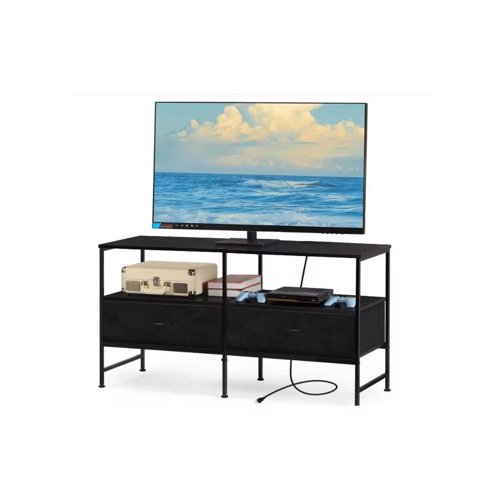 Entertainment Center with Storage Drawers,Rustic Brown TV Stand for 40 Inches TV, Farmhouse TV Stand Dresser with Outletsw