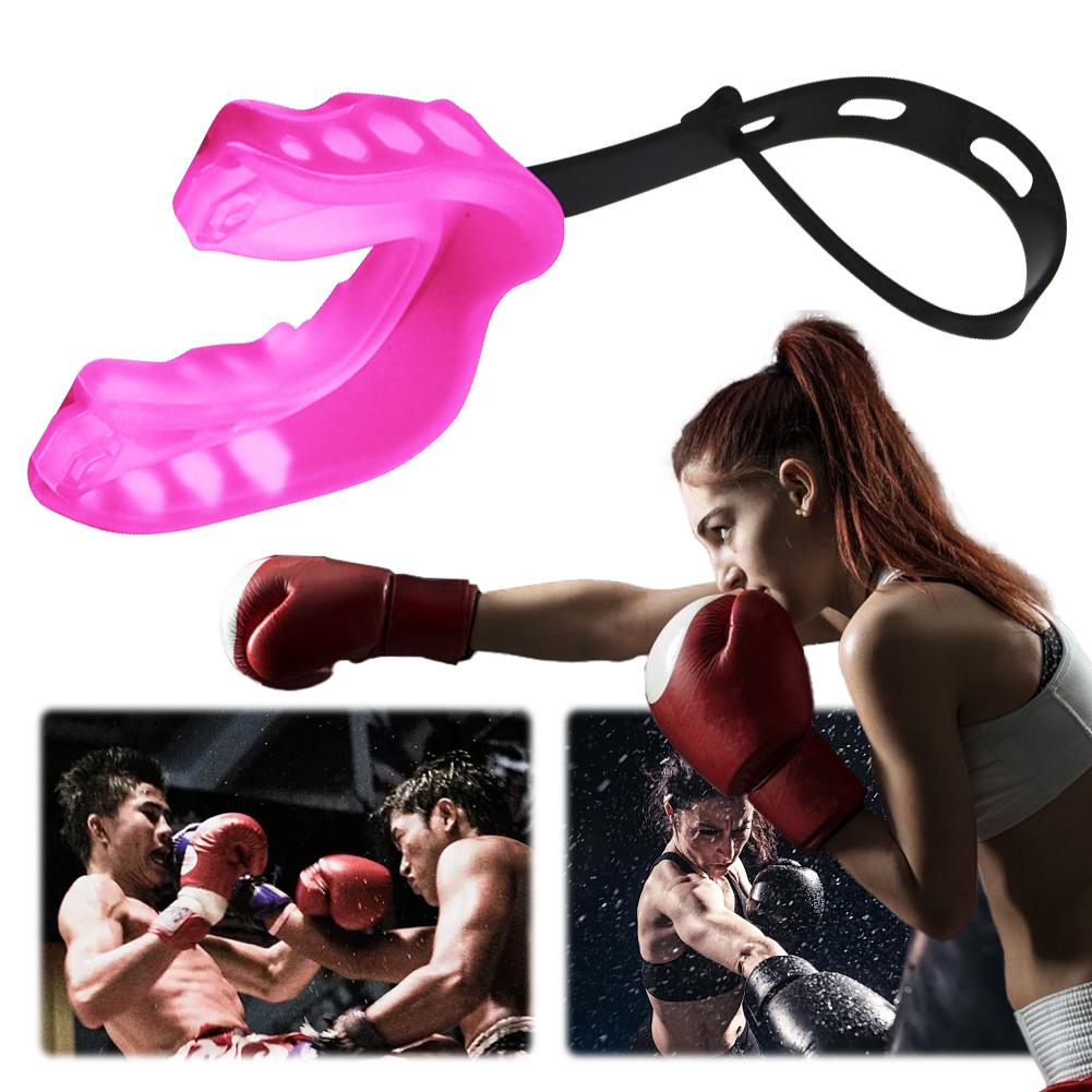 Sport Mouth Guard with Strap Anti-dislocation Basketball Tooth Protection Tool Football Mouthguard for Youth Adults 3
