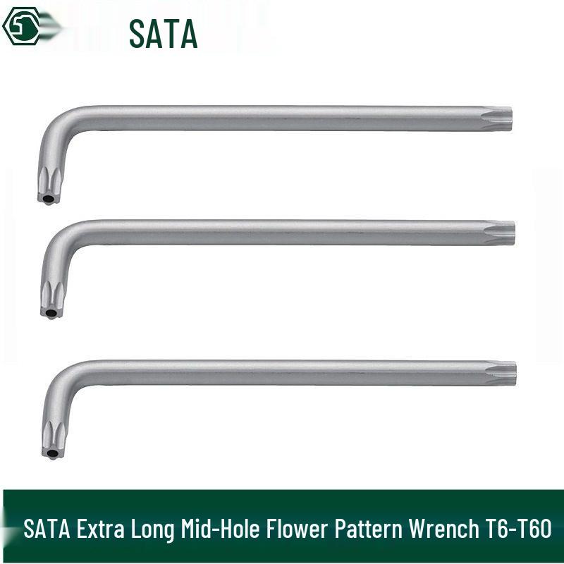 Набор шестигранных Torx ключей SATA Метрических Г-образных - Размеры 84501-84505 Model 84503 (Torx TT8, Long Side 78mm)