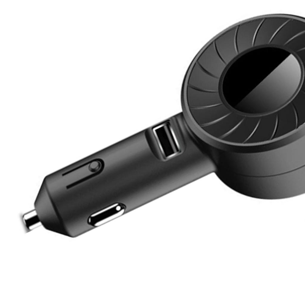 USB Car Charger 3 in 1 Retractable Design 150CM Long Plastic Material Portable Car Cigarette Lighter for Automobile