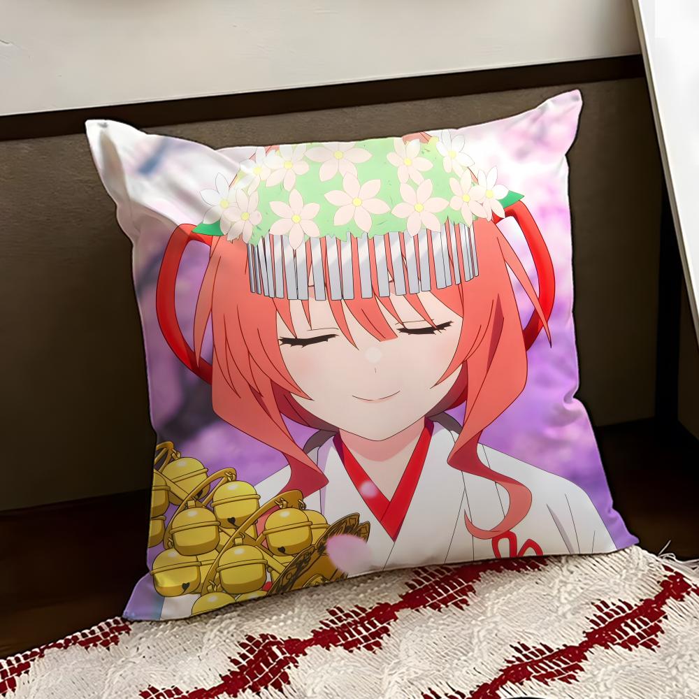 Animesan no enmusubi Cushion Cover Reversible Soft Durable Pillow Cover Home Car MultiScene Use for Daily Comfort