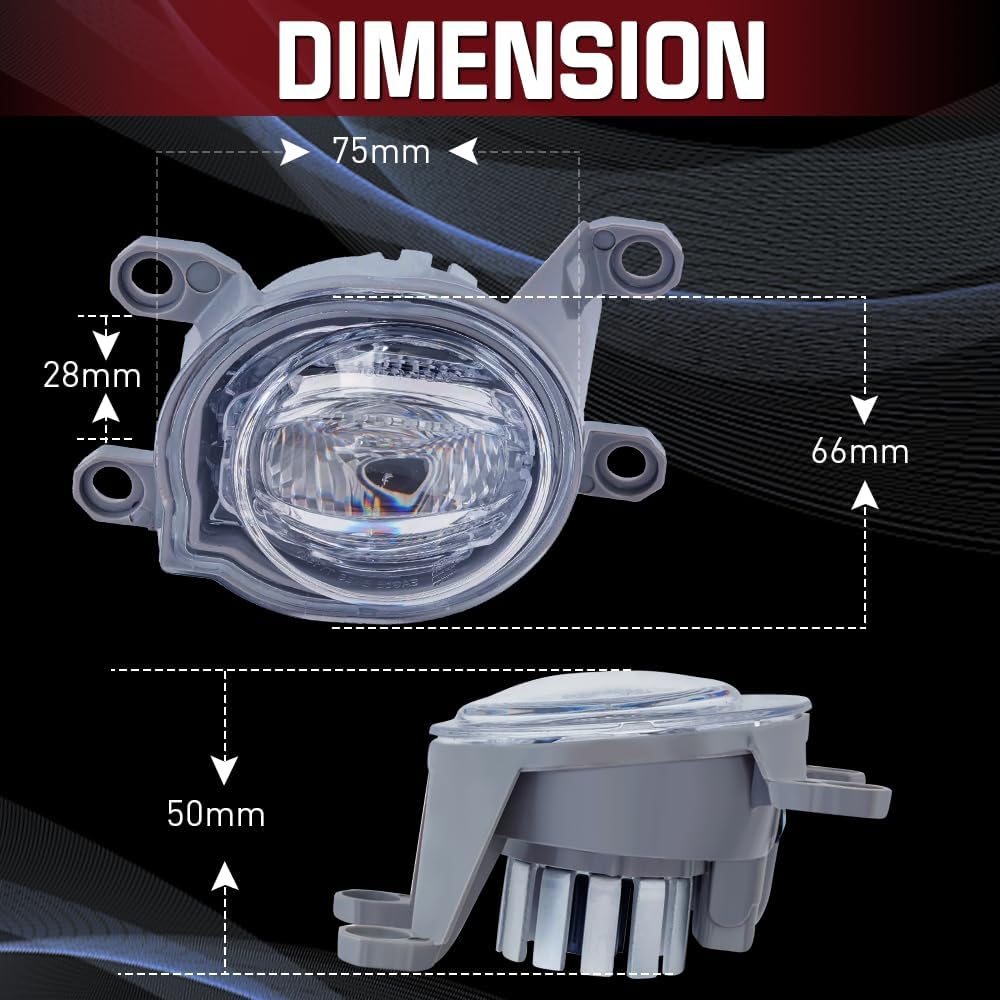 Fit For Toyota C-HR CHR 2019 2020 2021 2022,3 Inch Led Fog Light Assembly, Left Right Driver and Passenger Side Fog Light,Front Bumper Fog
