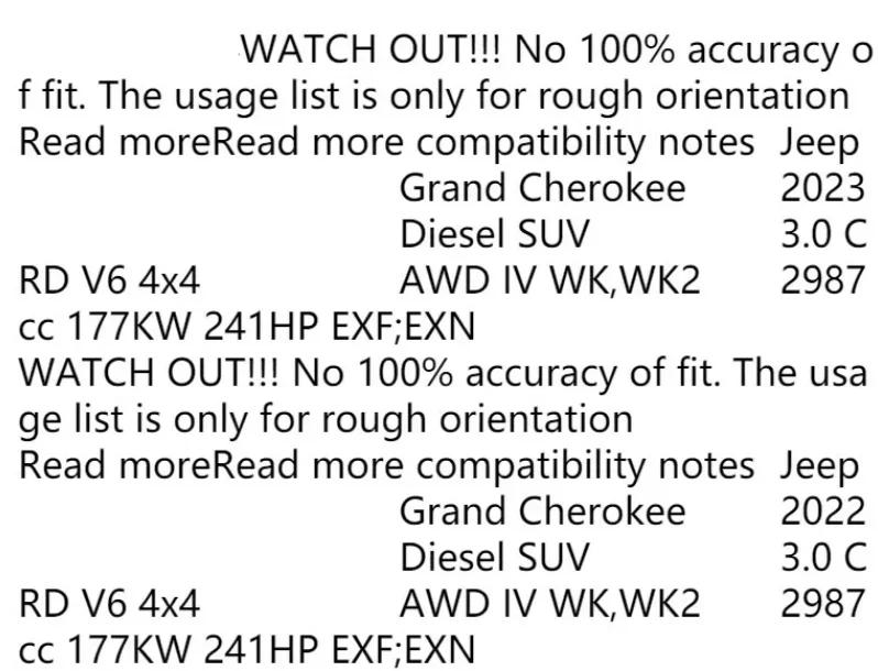 Oil Pump for Jeep GRAND CHEROKEE IV WK WK2 3.0 CRD V6