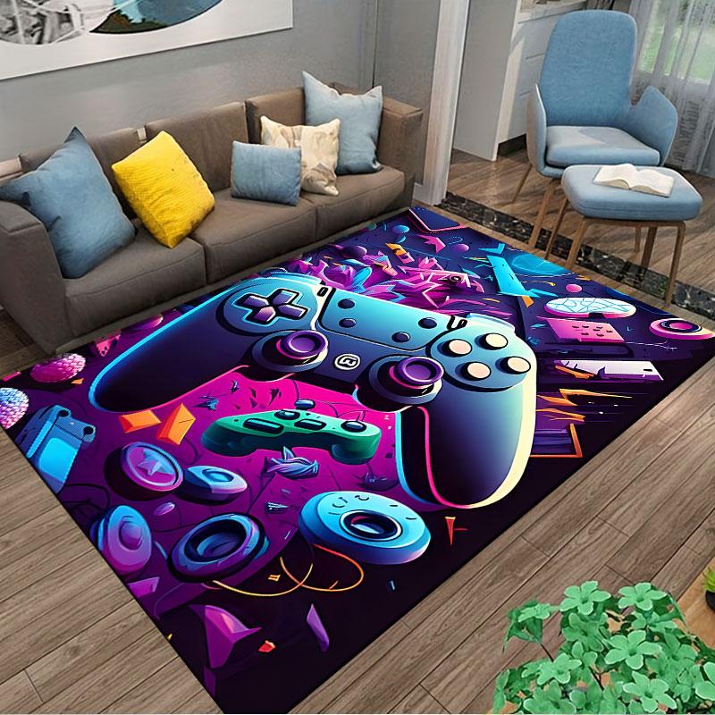 Gaming Controller Artwork Carpet suitable as a non-slip mat for the living room or bedroom sofa
