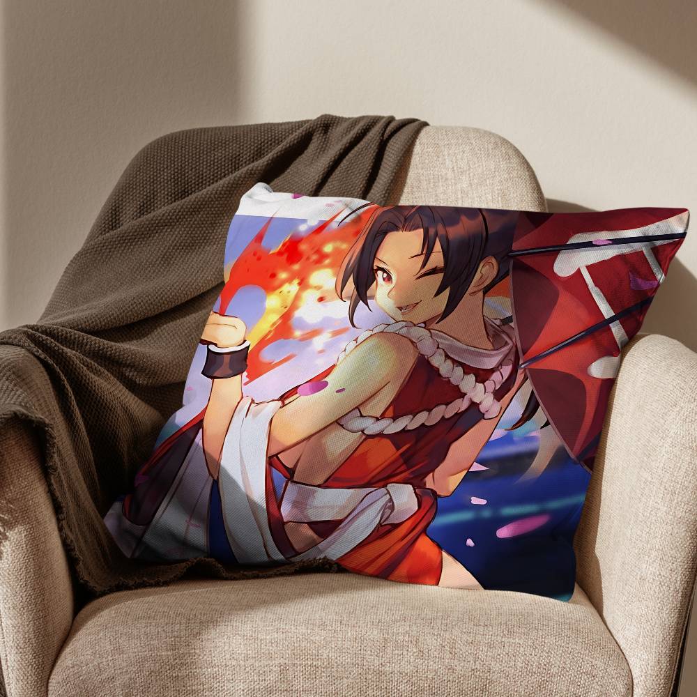 Mai Shiranui KOF Iori Yagami Cushion Cover Suitable For Sofa Car Bedroom Office Cushions Decorative Pillow Case