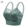 Sexy Lace Beautiful Back Wrap Vest with Breast Pads Large Size Anti-exposure Bottoming Chest Wrap Bra Underwear Bralette for Women