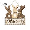 Lente Portiek Bord Houten Welkom Bord, Rustiek Deurhanger 2D Margriet Vlinder Print, Buiten Entree Halloween Thanksgiving Pasen Seizoensgebonden