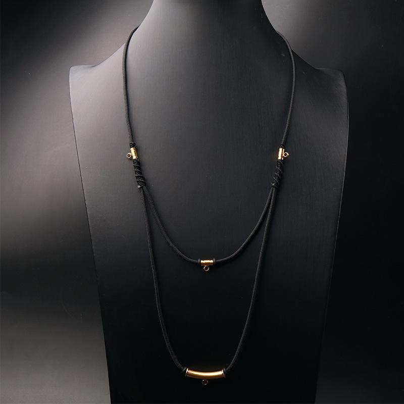 Thailand Buddha Amulet Necklace - Hypoallergenic Stainless Steel with Real Gold Plated Curved Tube Clasp