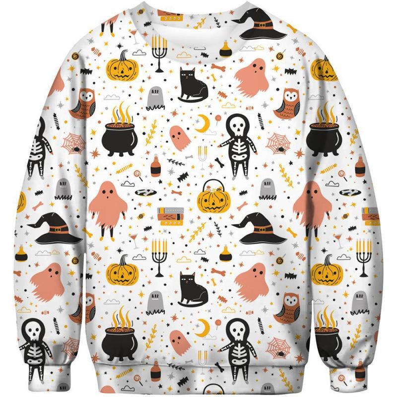 Autumn 3D Pumpkin Series Printed Sweatshirts Fashionable Casual Sports Long Sleeved Men's Sweatshirts