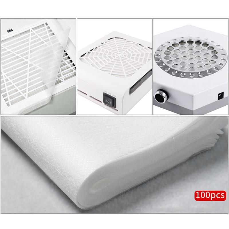 100Pcs Nail Vacuum Clean Collector Filter Paper Dustproof Replace Nail Vacuum Clean Filter Paper Manicure Machine Dust Accessory