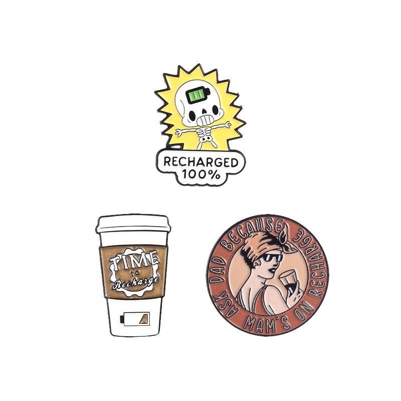 2-6pcs/set Cute Animal Doctor Enamel Pins Motivational Flower Allah Is With You Muslim Feminism Brooch Lapel Badge Jewelry Gifts