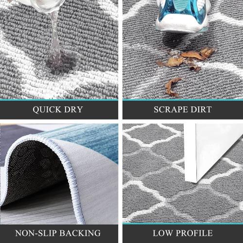 80 x 240 cm Long Kitchen Rug with Non-Slip Backing, Washable Rug, Hallway Rug, Entrance Rug - for Living Room, Bedroom