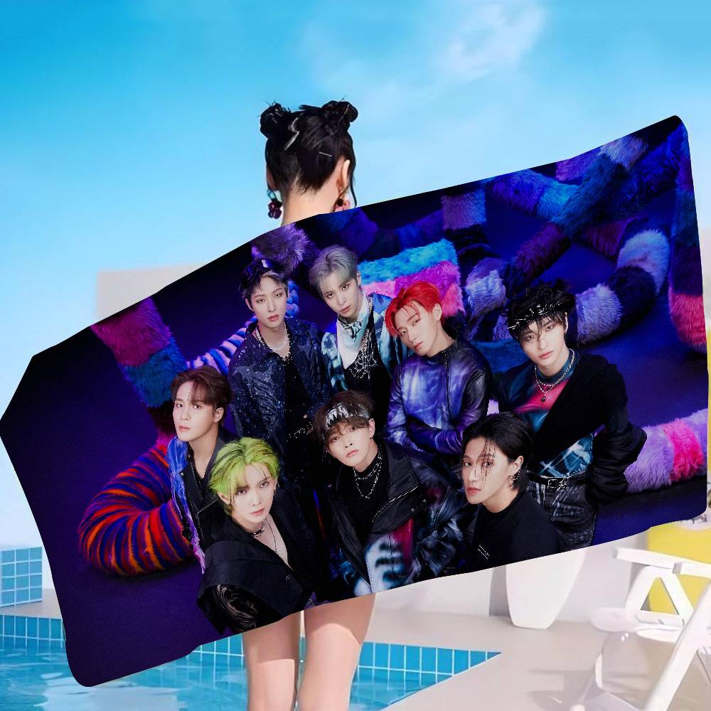 Korean Pop A-ATEEZ Big Microfiber Beach Towels Quick Dry Towel Sand Beach Towels Pool Towel For Travel Swim Pool Yoga