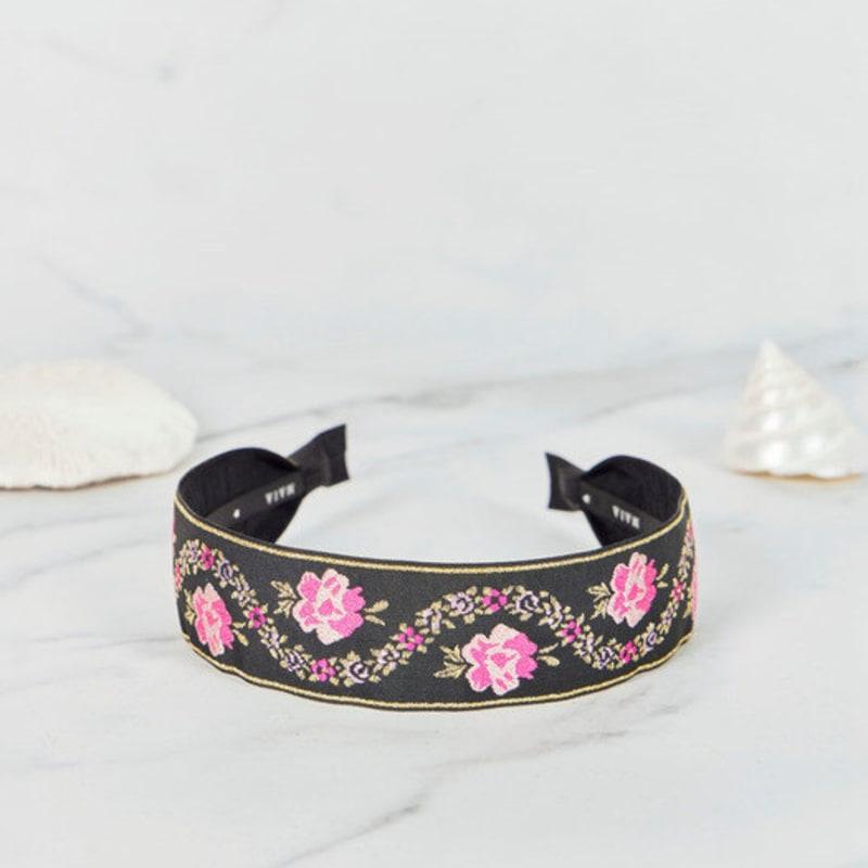 

MAIA Pearl Flower Jacquard Hairband A - Minja-type Pink Minjahyeong Pink