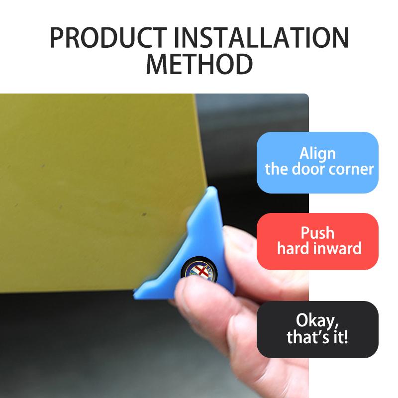 BQVLT1 For Alfa Romeo Car Door Corner Anti-collision Cover Protective Sticker Accessories 159 Giulietta 156 147 Giulia Mito GT Stelvio