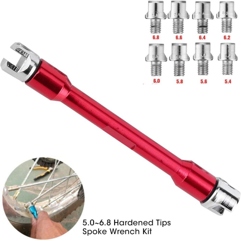 Adjustable Motorcycle Spoke Wrench - 5.0-6.8mm Steel Wire Tool for Wheel Spoke Adjustment, Maintenance & Tire Rim Repair