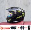 Full Face Motorcycle Helmet With Detachable Bluetooth Module ABS Shell Unisex All Season Retro Style