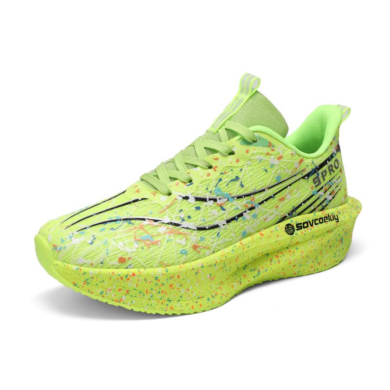 Mote Snøresko Løpesko Menn Kvinner Demping Joggesko Trening Sportssko Sklisikre Tykksålede Trenere Pustende