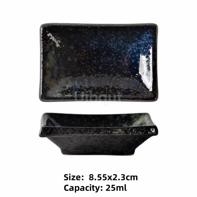 ceramic small square sauce dish Japanese style sushi dish flavoring sushi mustard plate soy sauce cherry blossom Pepper tray