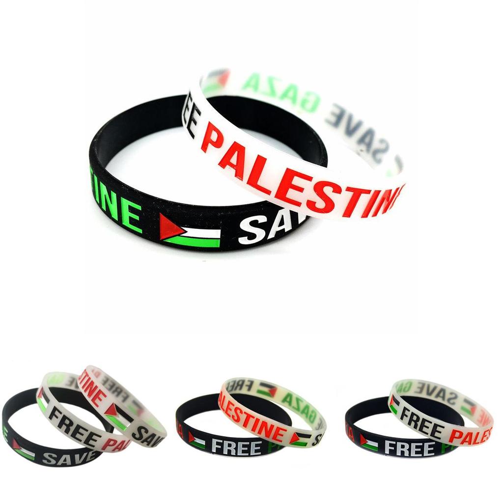 Stylish Palestine Silicone Wrist Band Featuring The Iconic Palestinian Flag Design