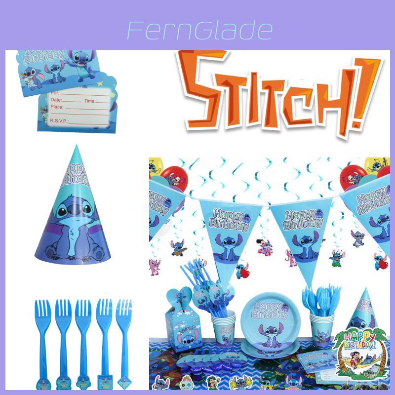 Stitch Theme Party Supplies Set Blue Lilo And Stitch Birthday Decorations