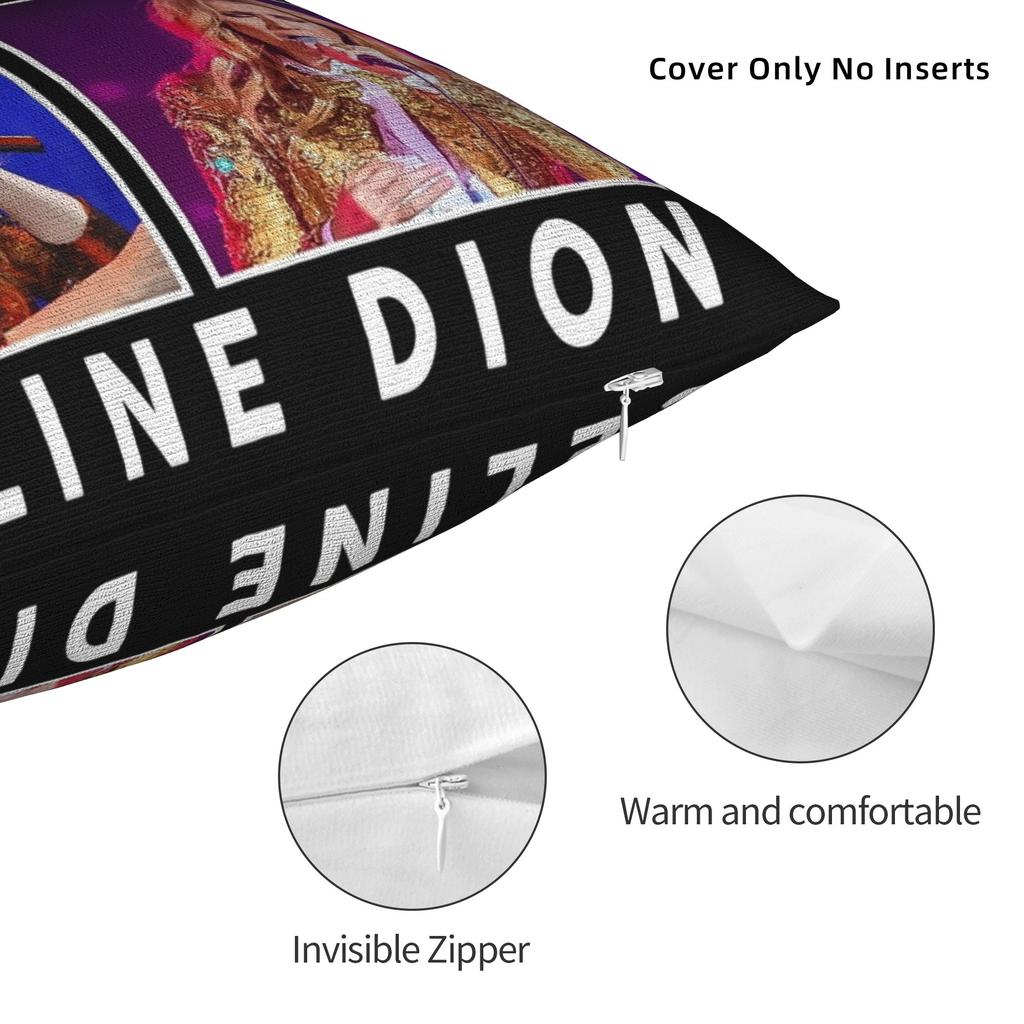 Celines Dion Pillowcase Soft Polyester Cushion Cover Decorative Throw Pillow Case Cover Home Zippered 45*45Cm