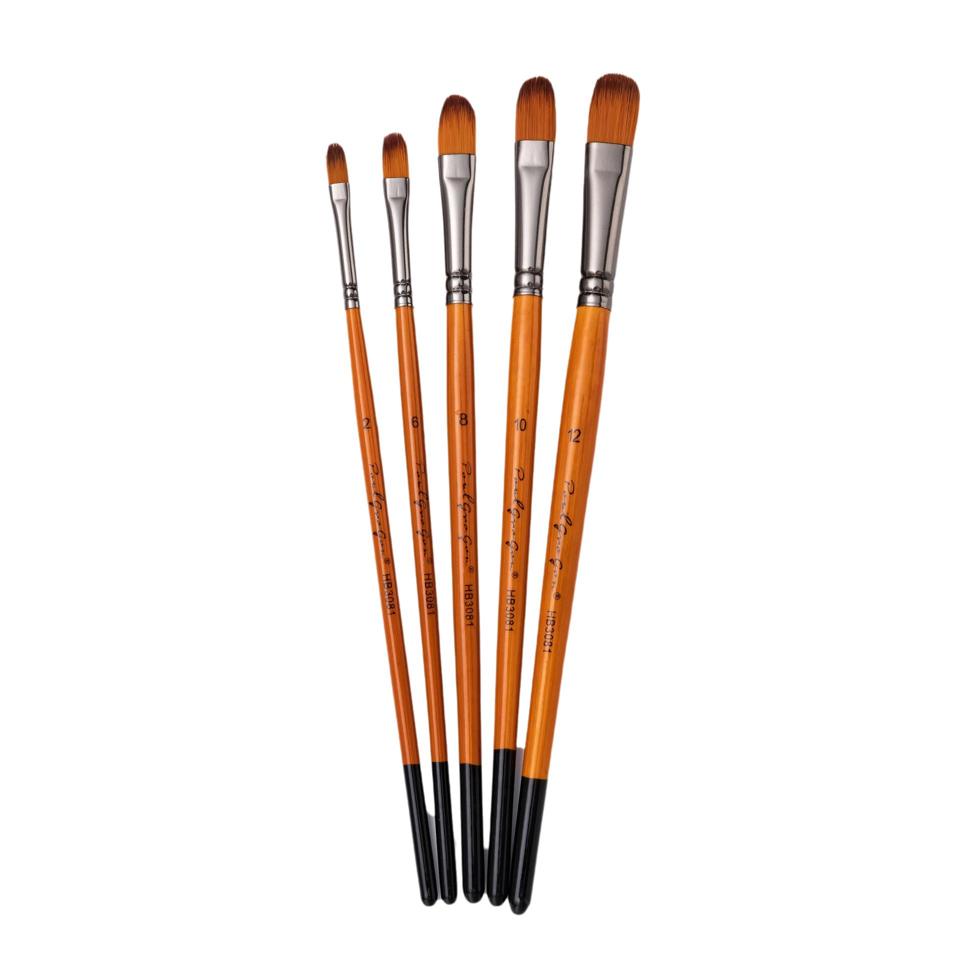 

Набор из 5 кистей для рисования, набор художественных кистей с нейлоновым ворсом для акриловой акварели -2