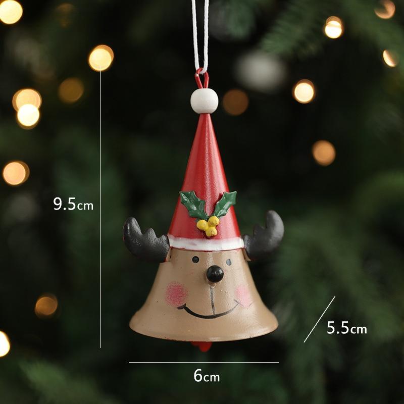 

Christmas Creative Santa Claus Painted Iron Bell Pendant Christmas Tree Decoration Pendant Shopping Mall Pendant