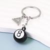Portachiavi biliardo personalizzato mini simulazione nero 8 ciondolo portachiavi biliardo ciondolo zaino piccolo regalo
