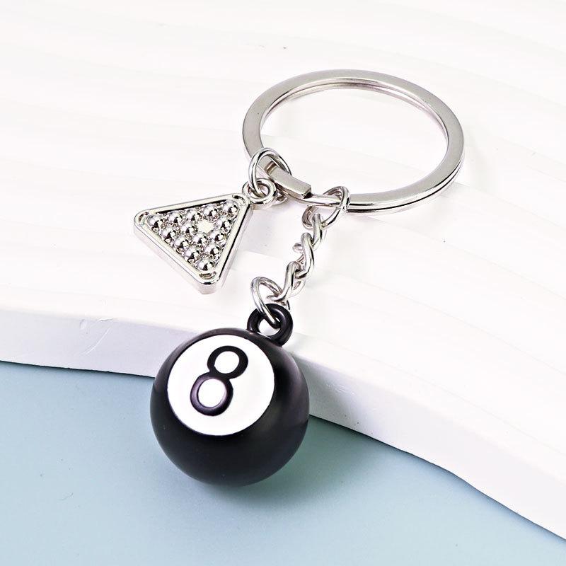 Portachiavi biliardo personalizzato mini simulazione nero 8 ciondolo portachiavi biliardo ciondolo zaino piccolo regalo