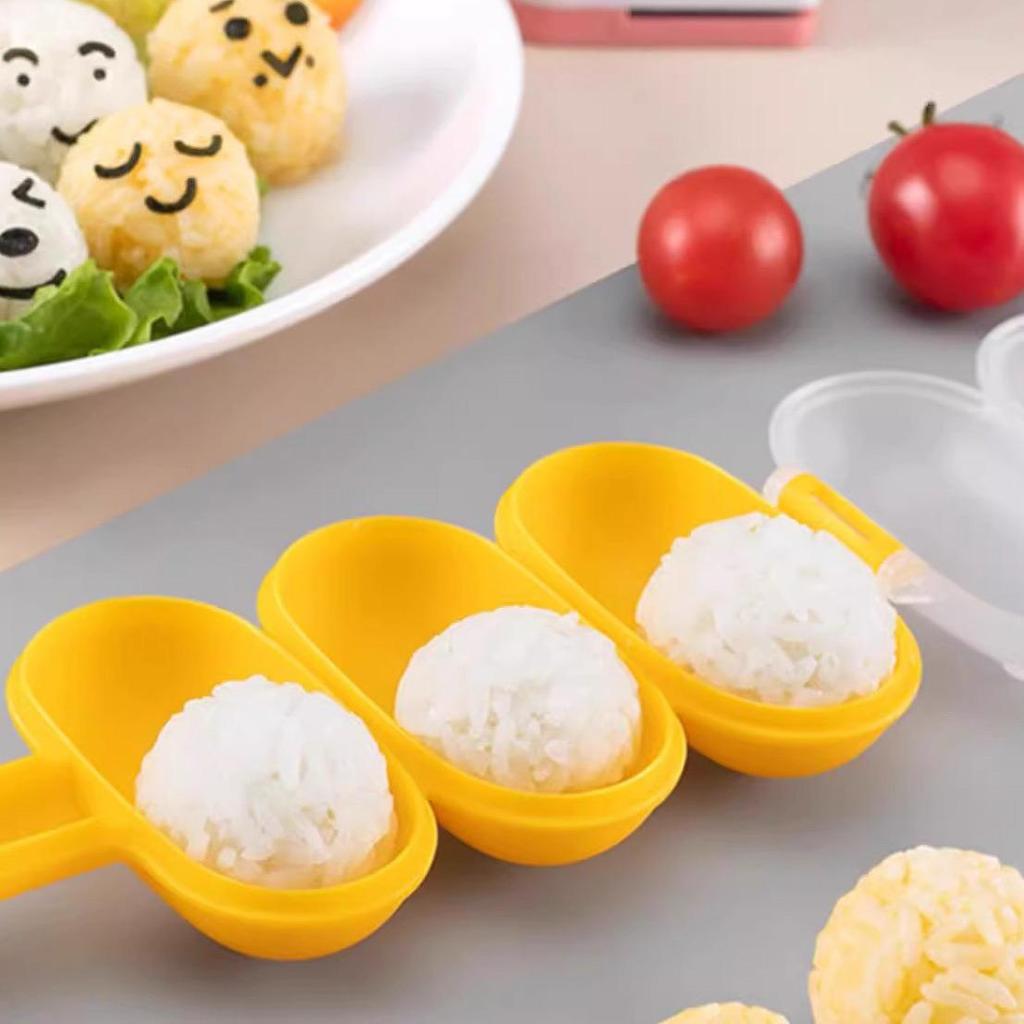 Versatile DIY Rice Ball Mold & Embosser Set - Bento Tools & Nori Press