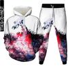 Men Clothing Suit Astronaut Harajuku Galaxy Planet Moon 3D Print Tracksuit Set Women Hoodies+Trousers Oversized Spring Autumn