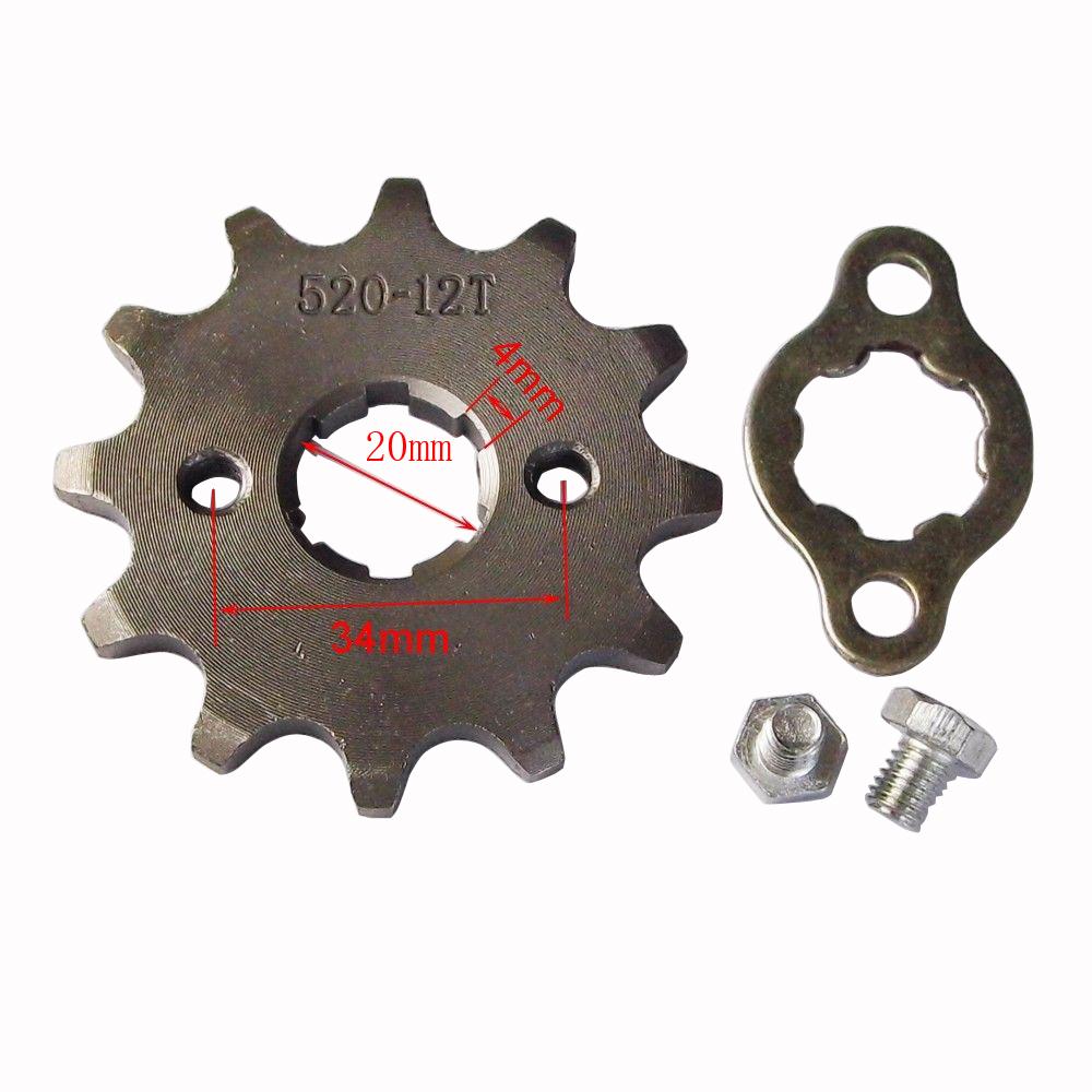 520 20mm 10 11 12 13 14 15 16 17 18 19 20 T Front Engine Sprocket For Honda Lifan ZongShen YCF ATV Quad Dirt Pit bike Buggy