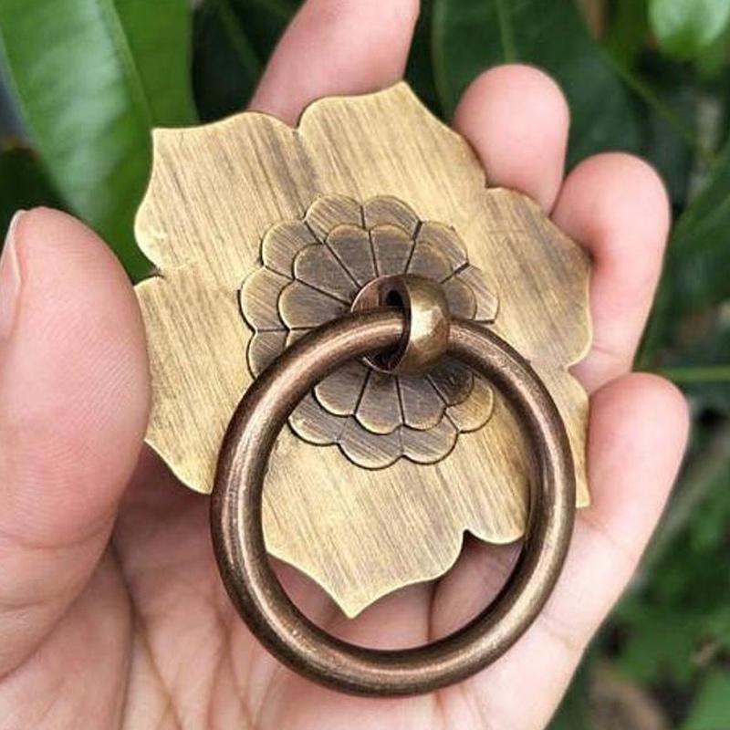 Antique Bronze Brass Drawer Knob Back Plate Drop Ring Pulls Dresser Pulls Knobs Kitchen Cabinet Door Knobs Handles Cupboard