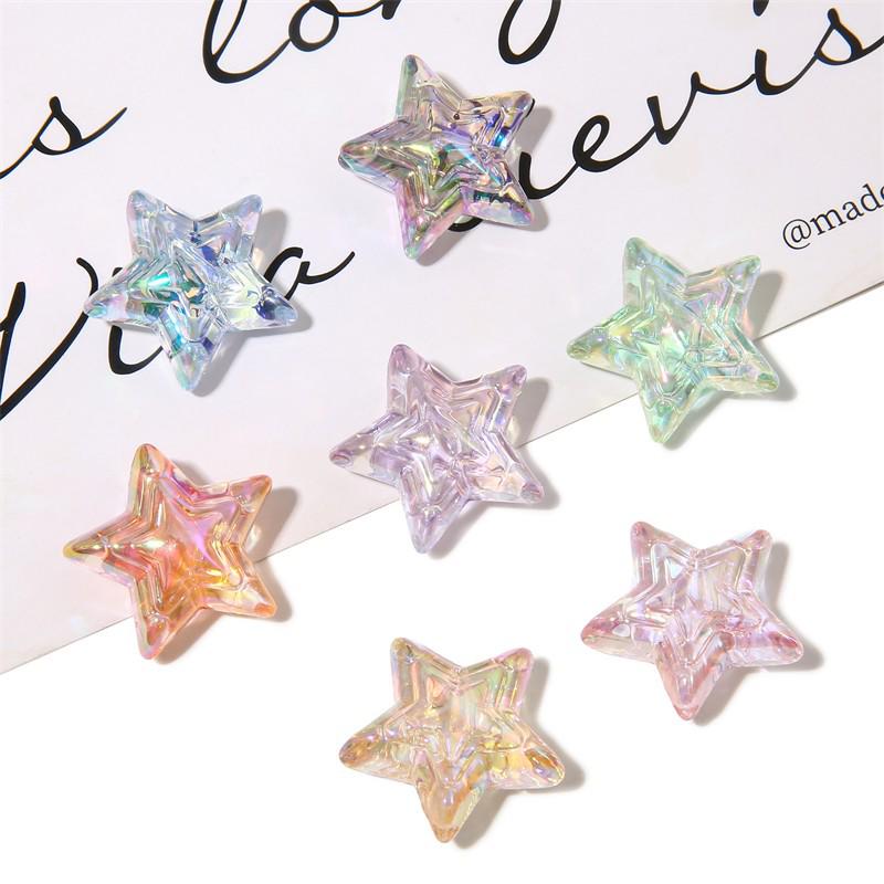 Acrylic Iridescent Star Beads DIY Kit for Hairpins, Bracelets, and Necklaces