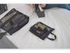 Reisehandtasche aus hohlem Netzstoff: Aufbewahrungstasche für Make-up und Toilettenartikel mit Reißverschluss