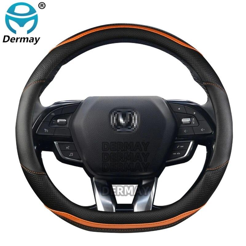 Für Changan CS95 CS85 CS75 CS55 CS35 CS15 EADO CX70 Auto Lenkradbezug Mikrofaserleder + Kohlefaser Autozubehör