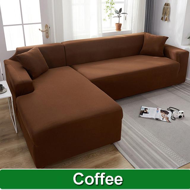 

Твердый чехол для дивана для гостиной, чехол для дивана, эластичный L-образный угловой чехол для дивана, эластичный чехол для дивана 4 Seater 230-300cm кофейный