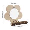 Flower Bird Cage Perch Mirror Bird Cage Hanging Perch Toys with Mirror for Cockatiels Parakeet Small Birds