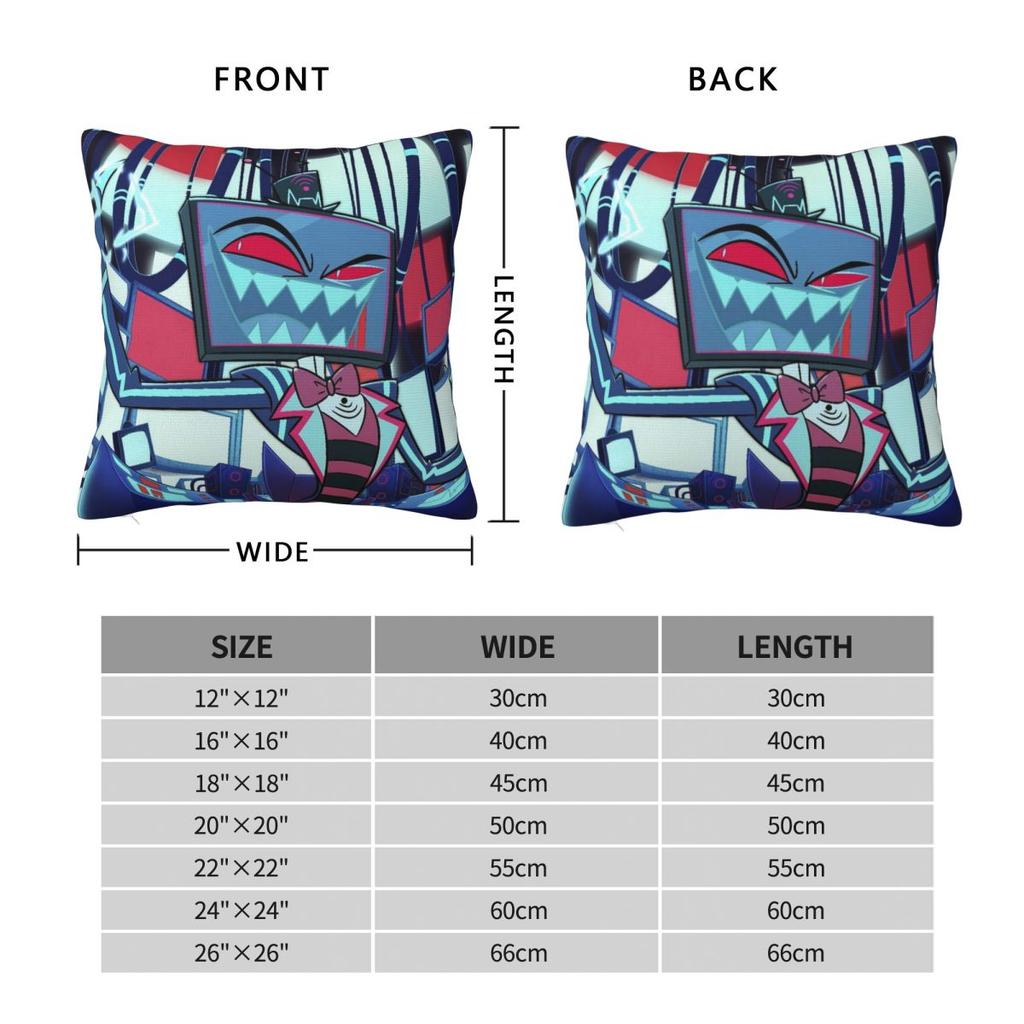Cartoon Hazbins Hotels Pillowcase Soft Polyester Cushion Cover Gift Pillow Case Cover Home Zippered 18''