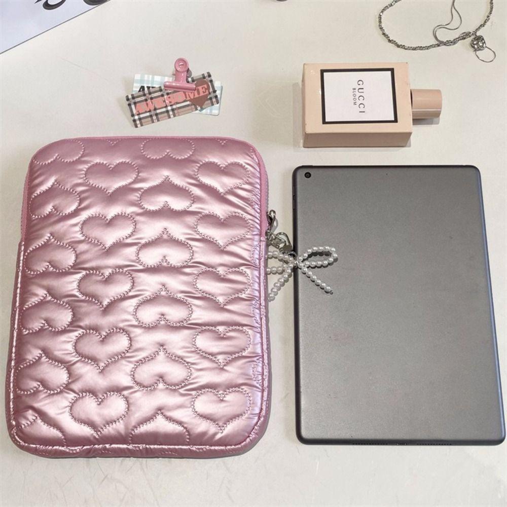 13 15 inch Laptop Sleeve Heart Bowknot Tablet Pouch 2024 Storage Bag  Office School