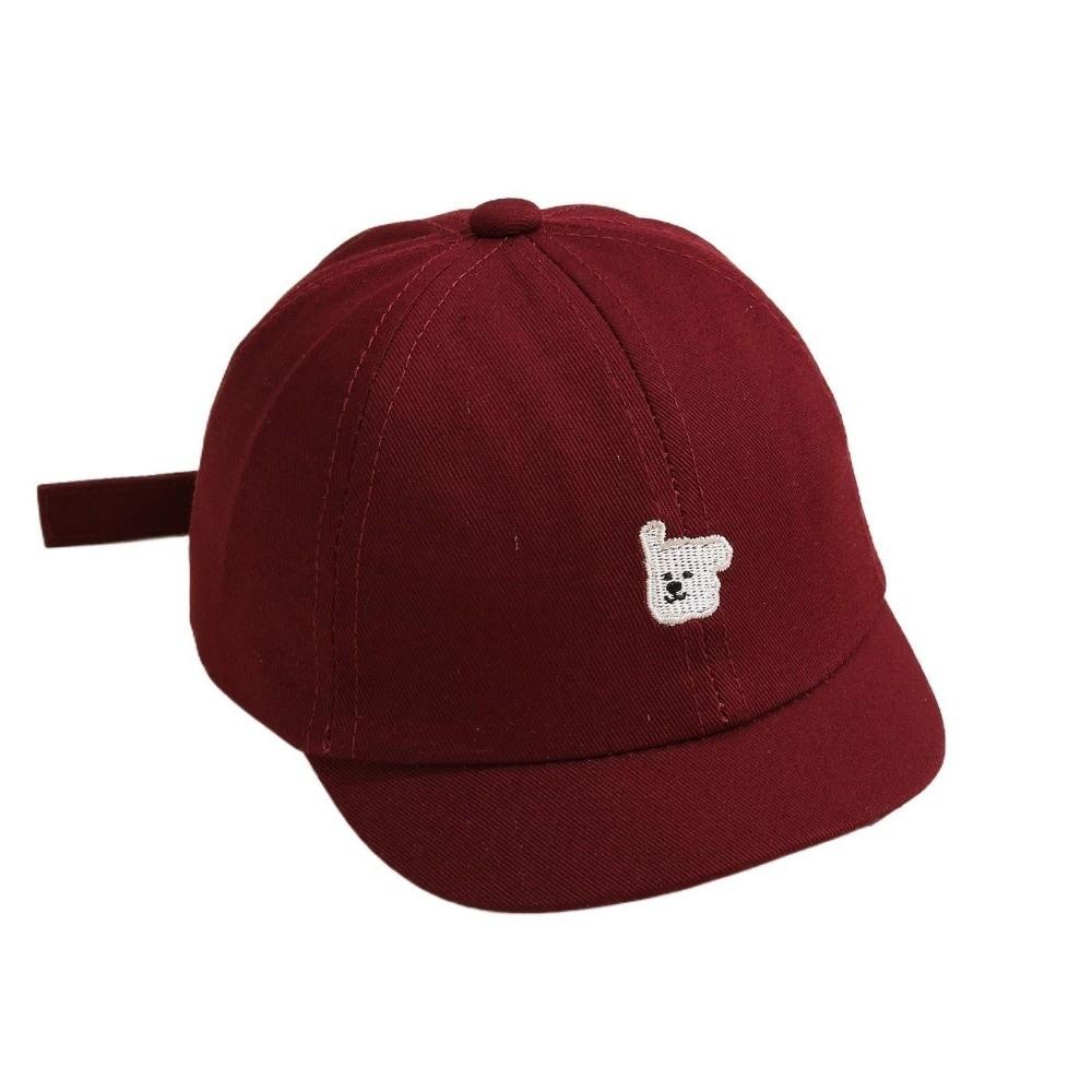 Casual Baby Baseball Hat Cartoon Bear Embroidery Sunshade Hat Fashion Duck Tongue Hat  Baby