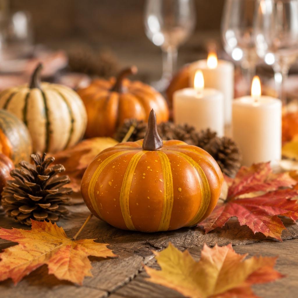 9 Piece Artificial Pumpkin Set Decorative Harvest Display Photography Food Baking Props for Autumn and Halloween Decor